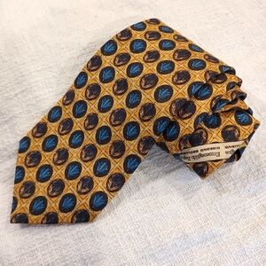 Ermenegildo Zegna Silk Tie Blue Yellow